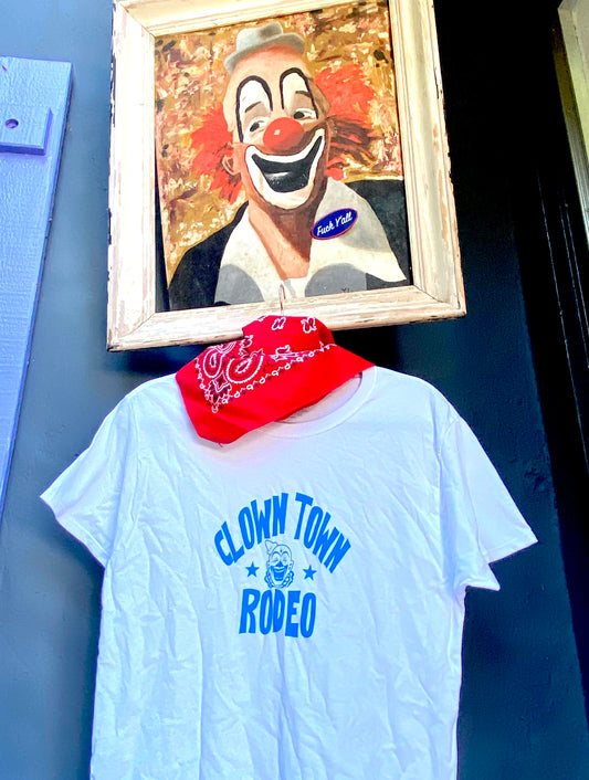 clown town rodeo t-shirt